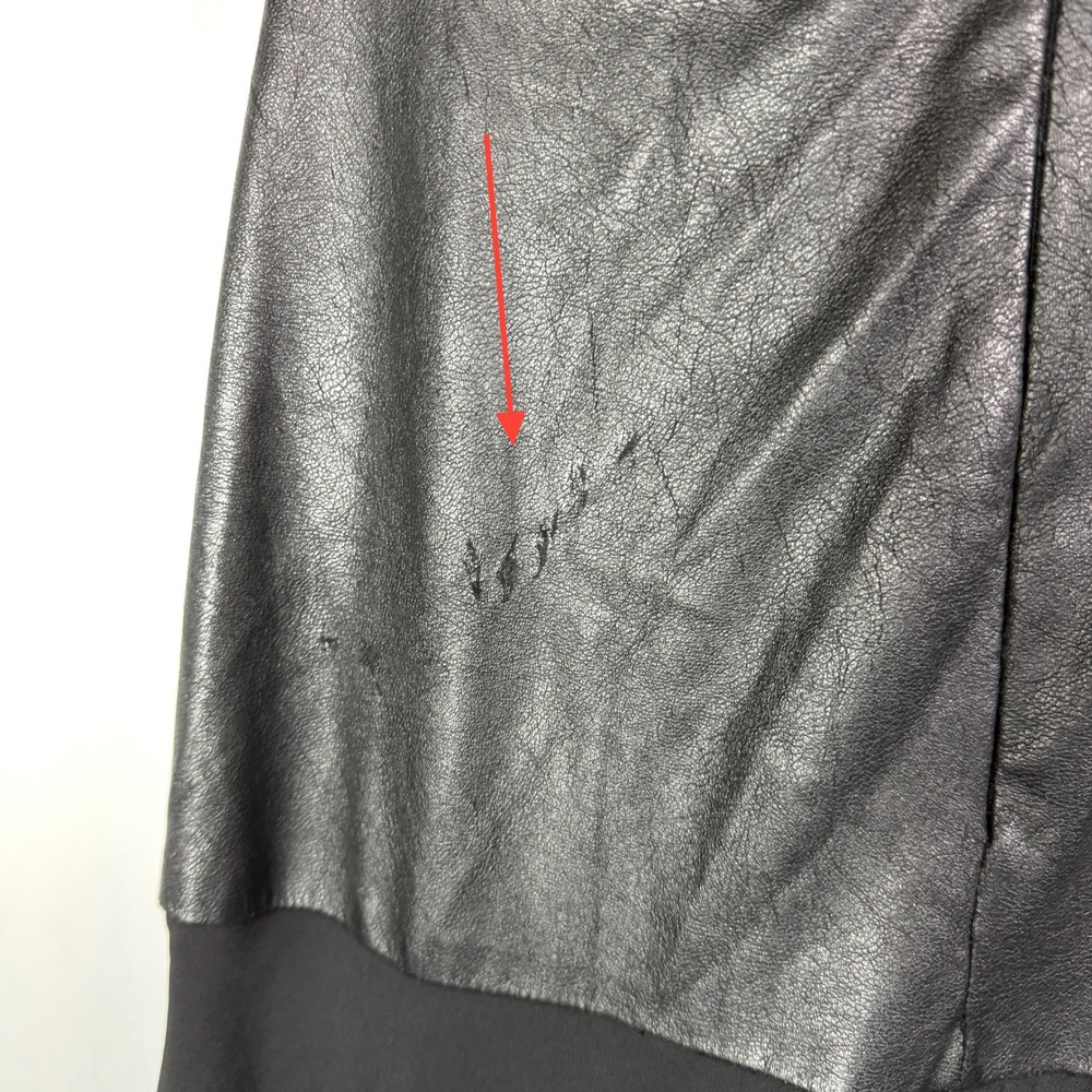 Shoshanna Rustin Faux Leather Gown Black Chiffon Bustier Dress Sz 6 - Picture 10 of 11